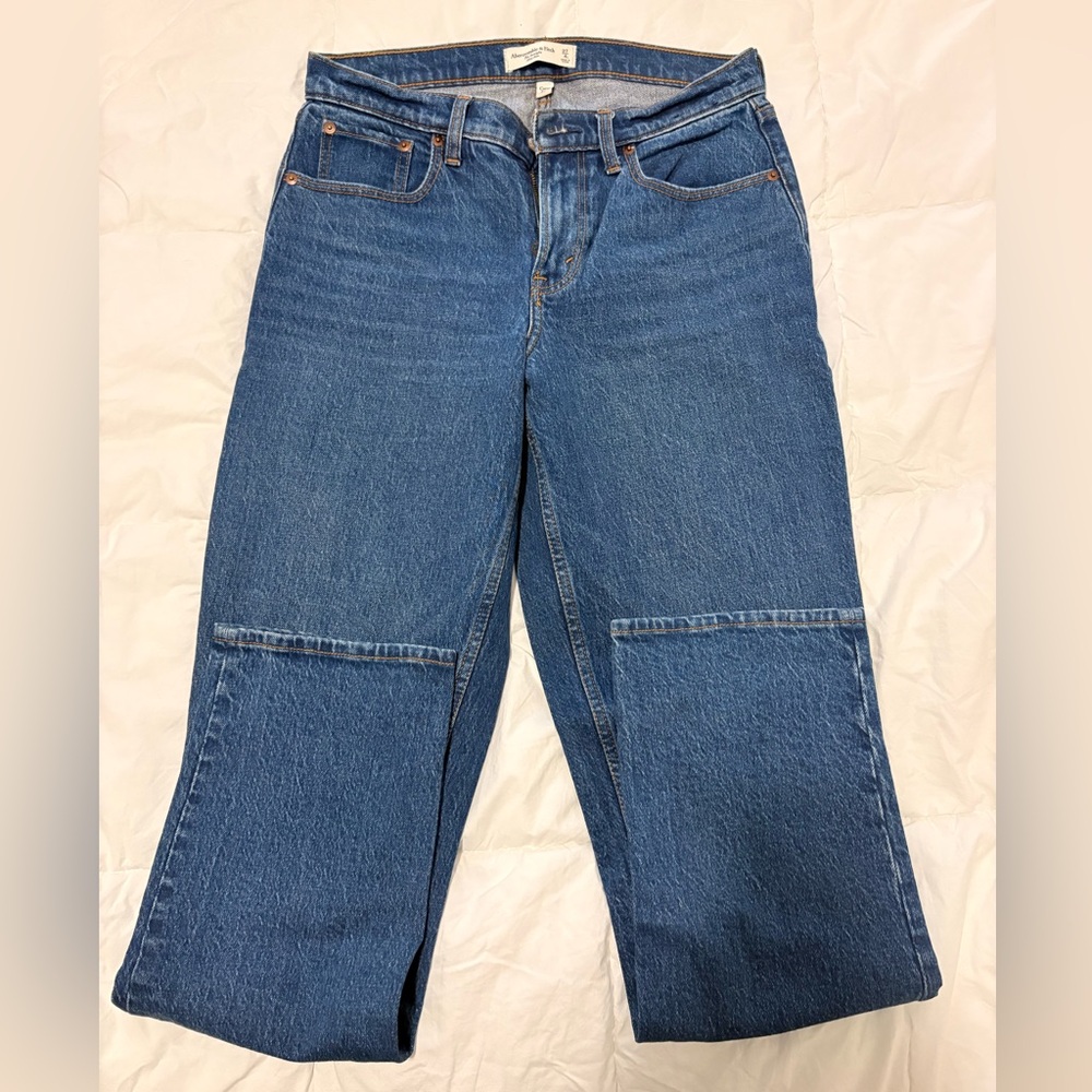 Abercrombie & Fitch Medium Wash Straight Leg Denim